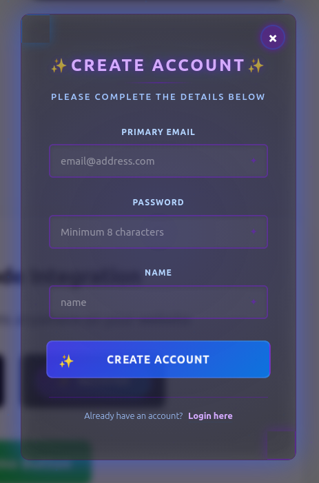 Custom Popup Auth Example